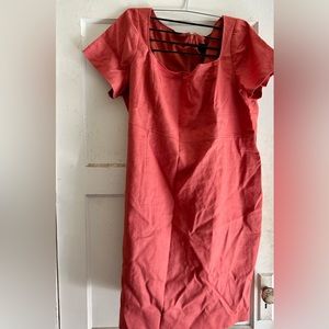 J.Crew Squareneck sheath dress in stretch linen Size 24